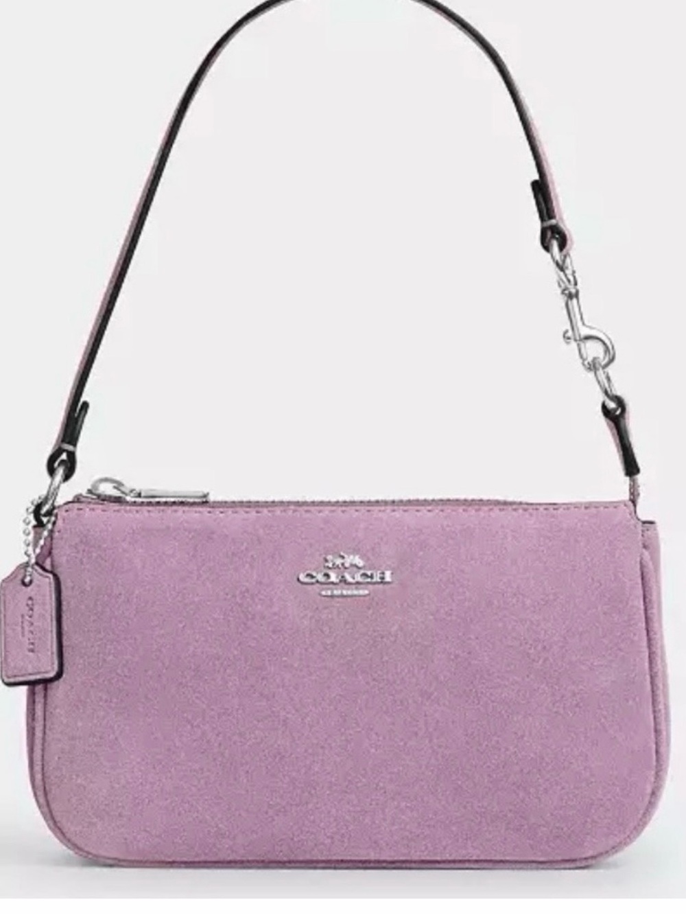 Coach Lavender Suede Mini Shoulder Bag